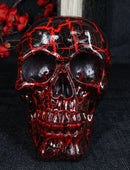 Red Lightning Thunder Bolt Punk Rock Black Skull Figurine Ossuary Macabre Art