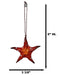 Set Of 6 Red Starfish Sea Stars Ocean Marine Wall Hanging Decor Tree Ornaments