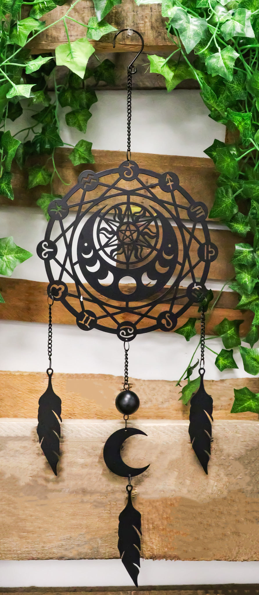 Phases Of The Moon Zodiac Solar Astrology Dreamcatcher Wall Hanging Decoration