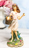 Enchanted Garden Butterfly Fairy With Floral Laurel And Apple Basket Figurine