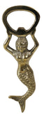 Pack Of 2 Brass Golden Nautical Marine Siren Mermaid Beer Bottle Hand Opener