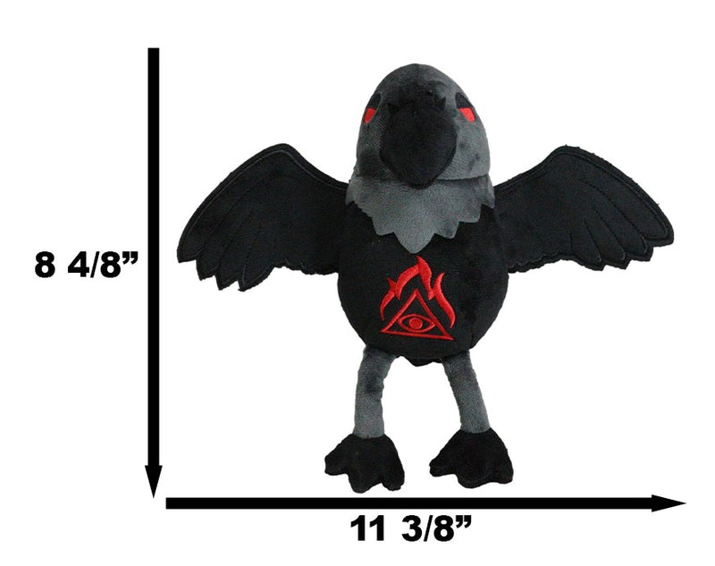 Mythical Fantasy Legend Gothic Quoth The Raven Nevermore Soft Plush Toy Doll
