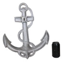 Nautical Ocean Marine Polished Aluminum Metal Ship Anchor Wall Decor Plaque 18"H
