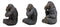 Forest Mythical See Hear Speak No Evil Sasquatch Big Foot Cryptid Apes Figurines