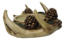 Antler Haven Candle Ring Holder Or Candleholder Rustic Deer Antler & Pinecone
