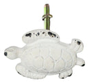 Pack Of 6 Aged White Nautical Marine Sea Turtle Drawer Cabinet Door Pull Knobs