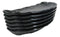 Pack Of 6 Half Moon Matte Black Melamine 2 Partitions Sushi Plates Platters 11"L