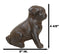 Rustic Cast Iron Metal Whimsical Fawn Pug Puppy Dog Sitting Figurine Decor