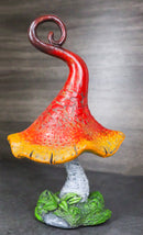 Enchanted Fairy Garden Whimsical Forest Cottage Crooked Mushroom Figurine 9"H