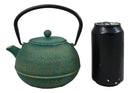 Tokusa Green And Gold Gradient Cast Iron Tetsubin Teapot With Enamel Liner