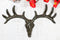 Pack Of 2 Hunters Rack Deer Elk Skull Antlers Wall Mounted Coat Hooks Plaque