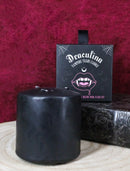 Set Of 2 Gothic Draculina Pink Vampire Tears Black Unscented Pillar Candles
