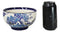 Pack Of 4 Blue Japanese Hokusai Great Wave Ceramic Soup Rice Salad Bowls 22oz