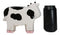 Whimsical Boxy Holstein Bovine Milk Cow Money Coin Savings Piggy Bank Figurine