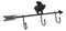 Cast Iron Rustic Farmhouse When Pigs Fly Angel Pig With Arrow 3-Peg Wall Hooks