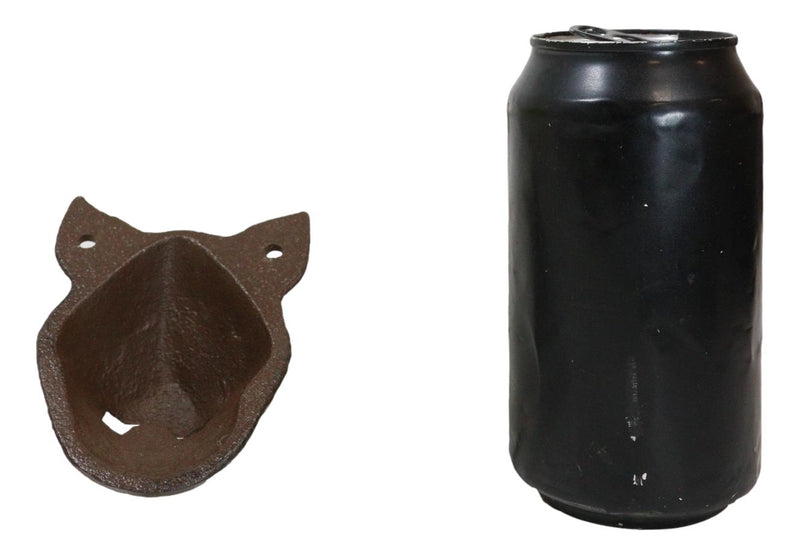 Pack Of 2 Rustic Western Farm Swine Porky Pig Head Wall Glass Bottle Cap Openers
