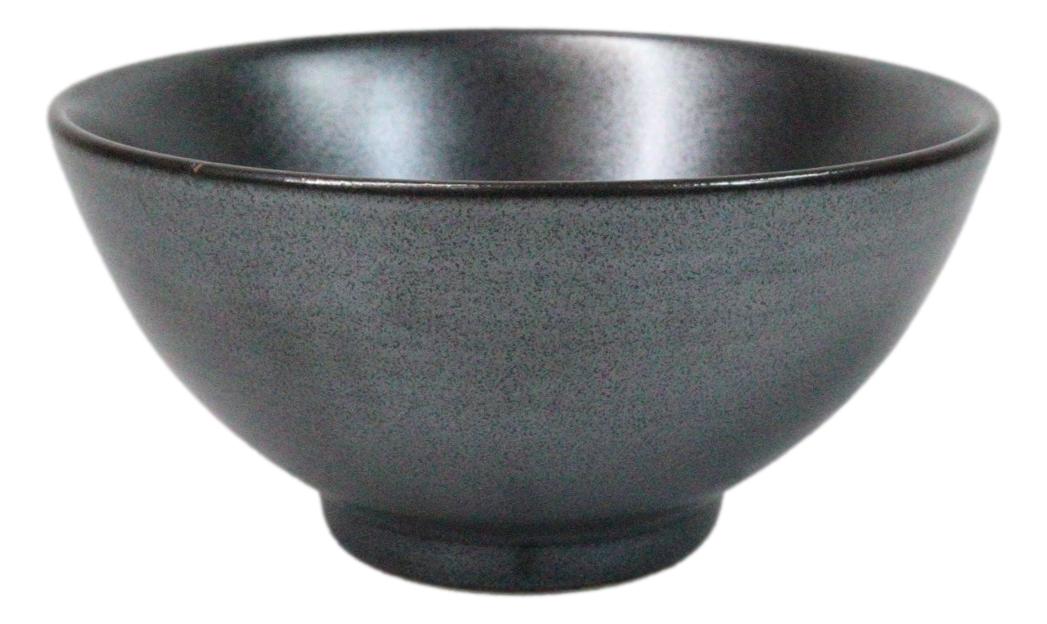 Pack Of 6 Black Tetsu Kesho Collection Small Rice Soup Appetizer Bowls 10oz