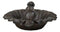 Small Rustic Cast Iron Lovebirds Perching On Sunflower Garden Bird Feeder Bath