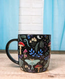 Wicca Magic Dark Forest Mushrooms And Wild Herbs Porcelain Coffee Mug Cup 12oz