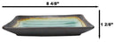 Pack Of 6 Crackled Green Midori Kannyu Ceramic Rectangular Sushi Plates 8.5"L