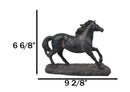 Western Wild And Free Open Grasslands Galloping Horse Faux Bronze Figurine 9"L