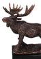 The Emperor Wild Elk Bull Moose Statue Bronze Electroplated Figurine With Base