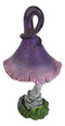Enchanted Fairy Garden Giant Purple Crooked Toadstool Mushroom Figurine 12"H