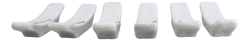 Pack Of 6 Frostflakes Yukino Hana Collection Porcelain Chopsticks Hashioki Rest