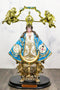 Our Lady of San Juan De Los Lagos Golden Crown And Angels Regal Blue Figurine