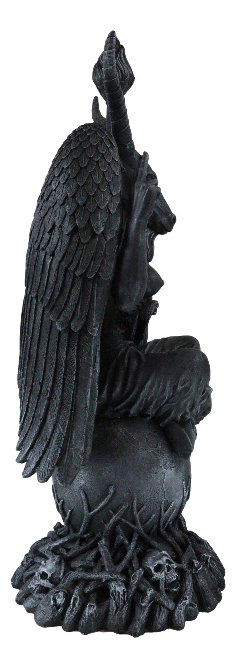 Faux Stone 3 Feet Oversized Sabbatic Goat Baphomet Statue - Ebros Gift