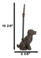 Rustic Cast Iron Scottish Terrier Puppy Dog Door Stop Or Porter With Long Handle