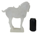 Ebros Acrylic Translucent Ming Terracotta War Horse Replica Statue 11.5" Long