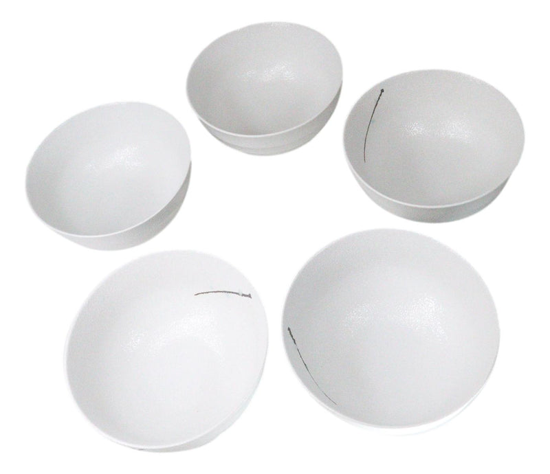 Set Of 5 Ceramic Yukino Hana Collection Medium Soup Cereal Salad Rice Bowls 24oz