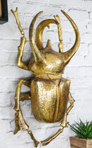 Ebros Gold Leaf Giant 3 Horned Rhinoceros Resin Wall Sculpture Or Table Decor