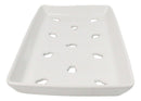 Pack Of 12 Ceramic White Neta Zara Sushi Case Plates With Drip Holes 9" By 5"