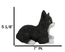 Lifelike Sitting Tuxedo Black and White Feline Kitten Cat Pet Pal Figurine