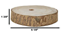 Pack Of 6 Unfinished Natural Wood Slices With Bark 6.25"D DIY Arts And Crafts