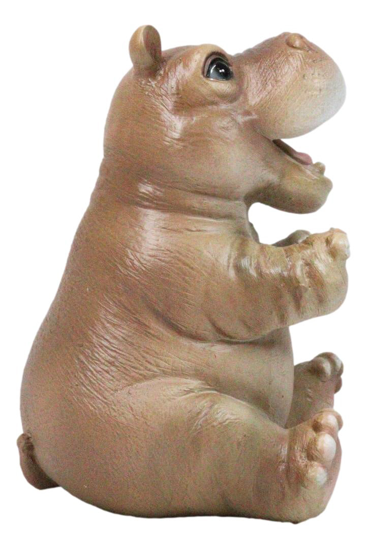 Adorable Sub Saharan African River Common Hippopotamus Calf Figurine 4.75"H