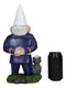 USA Patriotic Armed Forces Semper Fidelis Marine Gnome With Raccoon Statue