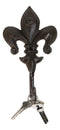 Pack Of 2 Cast Iron Rustic Fleur De Lis Emblem Wall Hook Towel Coat Hats Hangers