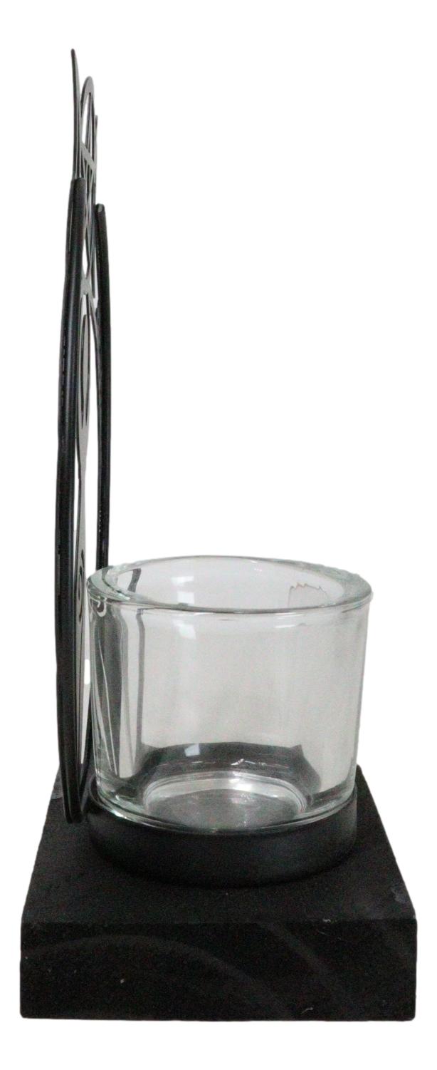 Wicca Danu Spiral Goddess Triple Moon Metal Votive Tea Light Candle Holder