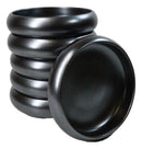 Pack of 6 Black Tetsu Kesho Round Appetizer Salad Banchan Deep Dish Plates 5"D