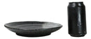 Pack Of 5 Ceramic Charcoal Grey Tone Hakumu Porcelain Round Dinner Plates 8.75"D