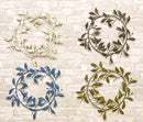 Set of 4 Large 17" Colorful Metal Tree of Life Floral Wreath Medallion Circle