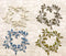 Set of 4 Large 17" Colorful Metal Tree of Life Floral Wreath Medallion Circle