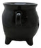 Wicca Witchcraft Pentagram Black Cauldron Essential Oil Warmer Candle Holder