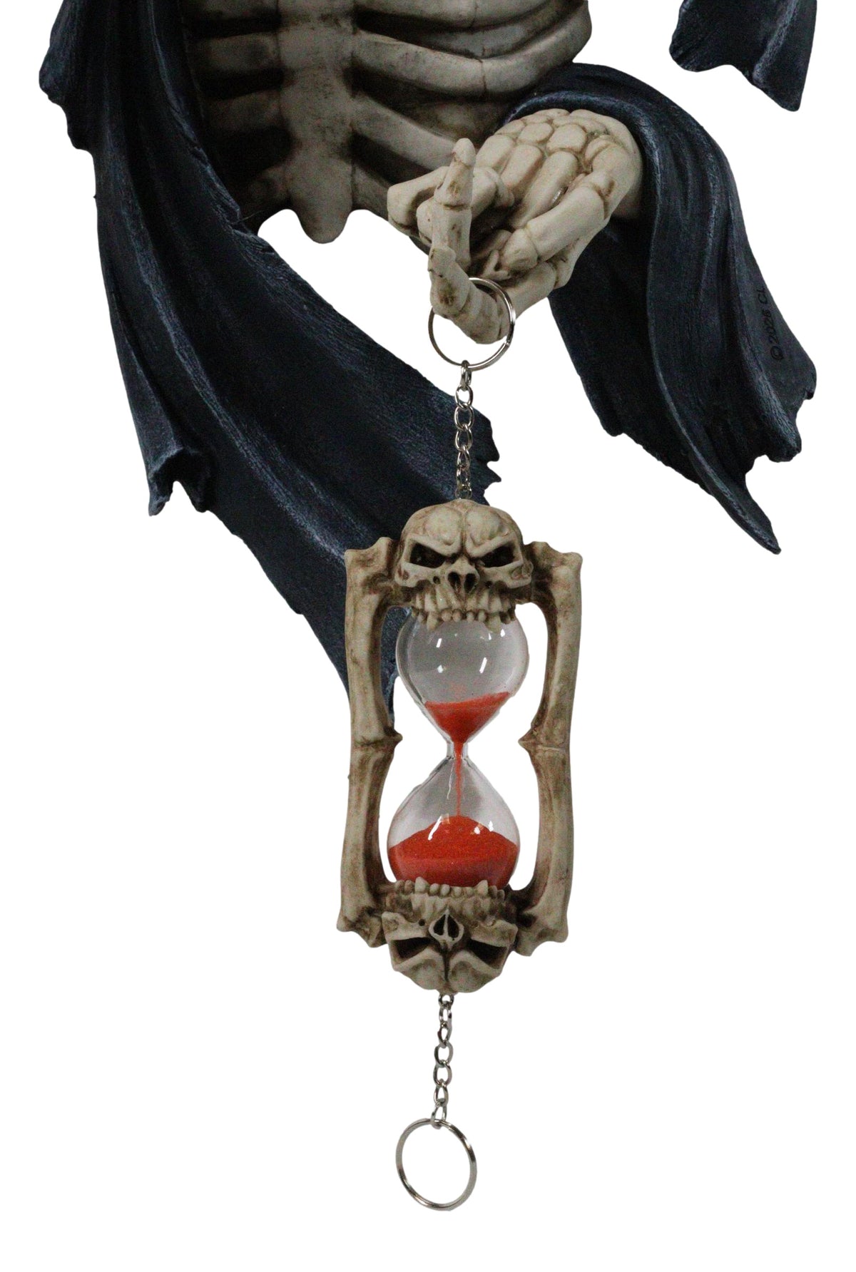Ebros Time Waits For No Man Grim Reaper Skeleton Wall Relief Lamp with Hourglass