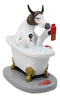 Cow Parade Victorian Bathtub Hot Scene Amore Pin Up Cow Collector's Figurine