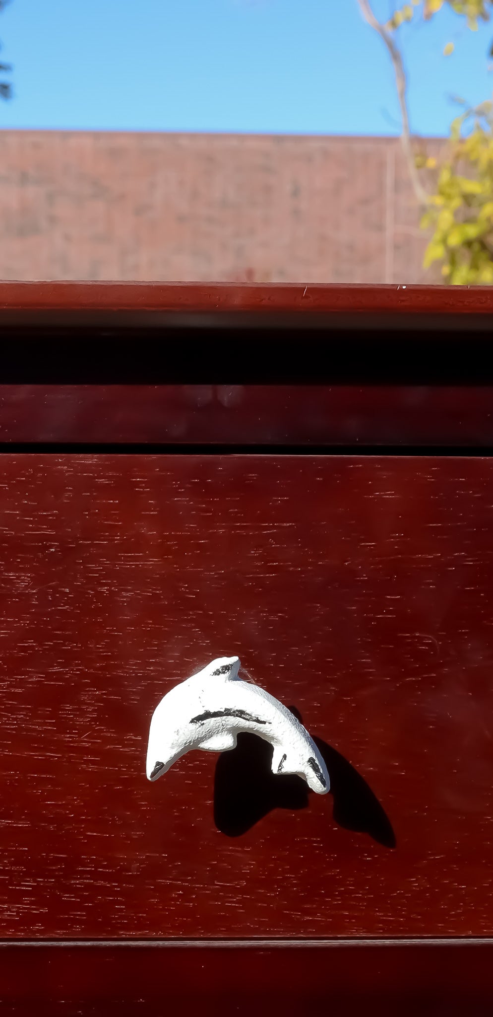 Pack Of 6 Aged White Swimming Marine Sea Dolphin Drawer Cabinet Door Pull Knobs
