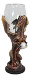 Rust Dragon Pearl Guardian Glass Wine Goblet Chalice Cup Dragons Blade Series